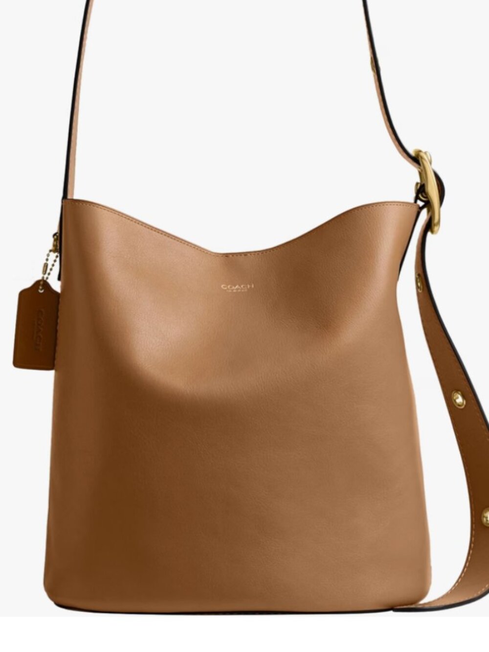 LIKE NEW Coach Bleecker Bucket bag in honey brown/brass hardware.  Fast Shipper.